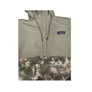 Patagonia Beige Pullover Jacket with Fleece Panel